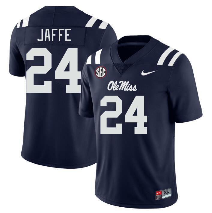 Men #24 Andy Jaffe Ole Miss Rebels College Football Jerseys Stitched-Navy